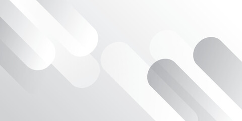 Abstract white geometric background. Dynamic shapes composition. gradient vanishing circles. Creative illustration for poster, web, landing, page, cover