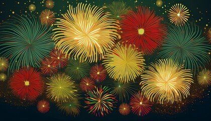 fireworks background graphics with copy space