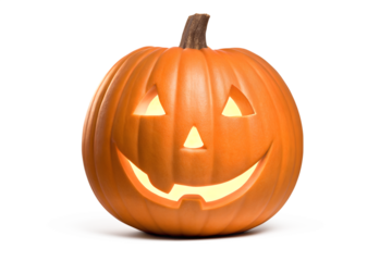 Orange kind smiling Halloween pumpkin