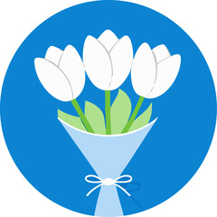 spring flowers in a circle