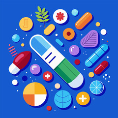 seamless background with pills