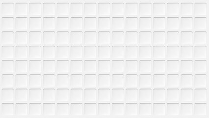 A Square glass 3D tiled grid, glowing bright, fractal glass effect on a white background, ribbed, Wavy glassmorphism, ethereal glass effect, elegant backdrop, spectrum, sense of motion, 8K resolution.