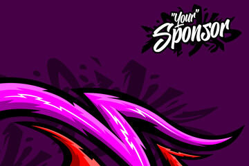 Abstract lightning with Purple, Pink, White and red Background Premium vector