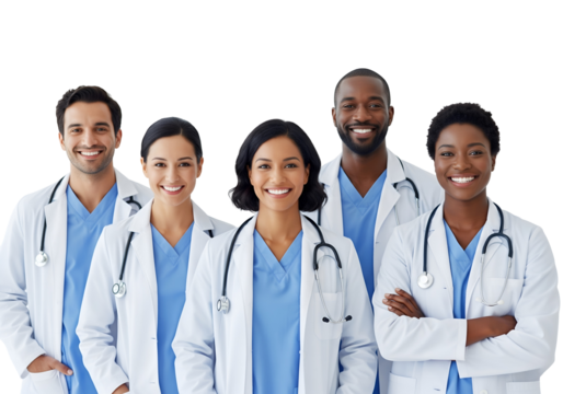portrait of a smiling medical team