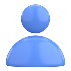 User icon. Account icon. 3D illustration.