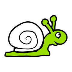 Snail shell cute sweet happy Cool funny cartoon