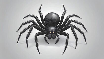 Illustration of a large black spider