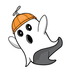 ghost with hat