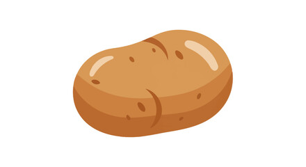 Simple vector illustration of a whole raw potato.