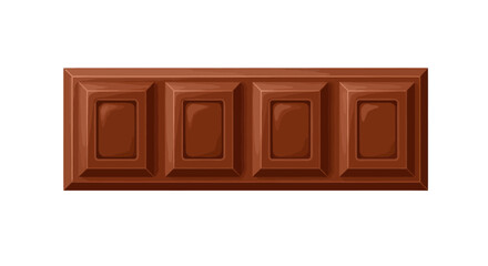 A delicious milk chocolate bar with four square segments.