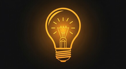 Illuminating Ideas: A Glowing Light Bulb Graphic