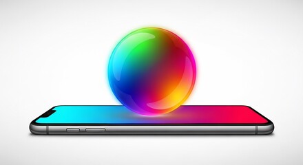 Rainbow Orb on Smartphone:  Digital Innovation and Vivid Color