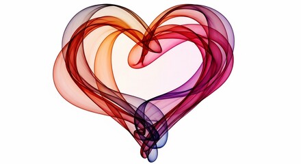 Abstract Heart: A Symphony of Colors and Love
