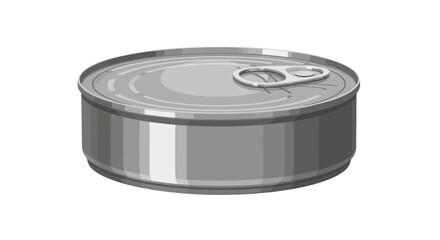 Monochrome illustration of a sealed metal food can.