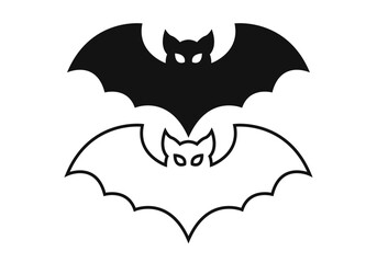 Icono negro de Murciélago en fondo blanco