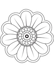Flower mandala illustration. Oriental pattern, vintage
