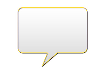 Bocadillo de hablar de trazo dorado ancha 