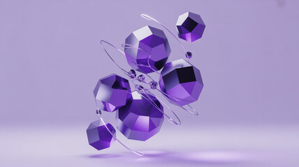 purple and silver christmas balls