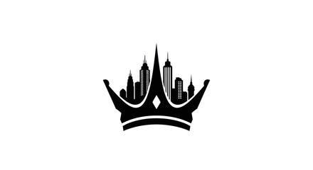 Majestic Crown Symbolizing Urban Royalty and City Power.