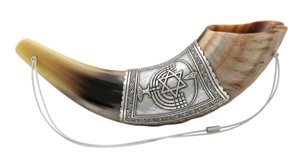 Shofar (horn) on Transparent Background