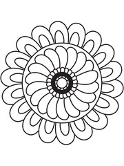 Flower mandala illustration. Oriental pattern, vintage