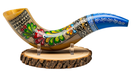 Shofar (horn) on Transparent Background
