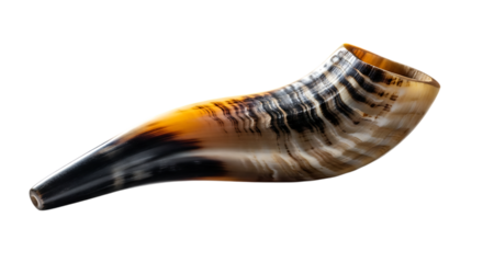 Shofar (horn) on Transparent Background