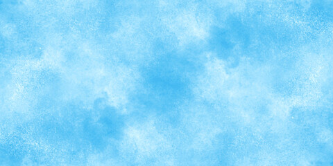 Obraz premium Blue watercolor sky background with clouds. pastel abstract gradient blurry background. watercolor splash stroke. vintage light blue sky with natural clouds and fogs.