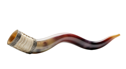 Shofar (horn) on Transparent Background