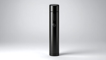 Sleek black cylindrical object
