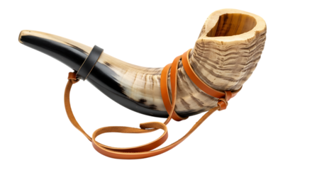 Shofar (horn) on Transparent Background