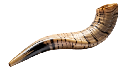 Shofar (horn) on Transparent Background
