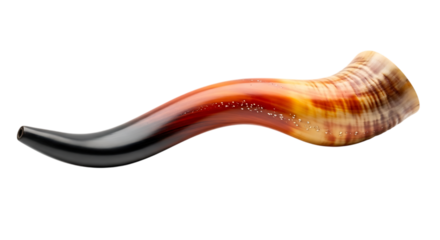 Shofar (horn) on Transparent Background