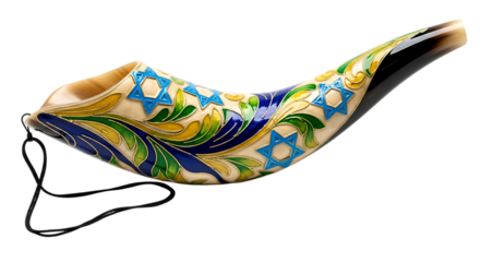 Shofar (horn) on Transparent Background