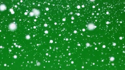 Falling snowflakes green background - Powered by Adobe