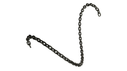 3D Render of Black Metal Chain