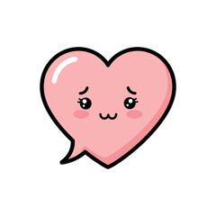 A 3D shiny pink heart illustration symbolizes love and romance on a white background, perfect for a Valentine's Day design