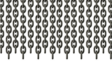 3D Render of Black Metal Chain
