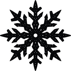 silver snowflake on black background