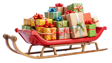 santa claus with presents