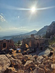 view from the top of the hill