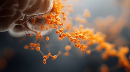 Exploration of orange molecular structures under scientific conditions in a laboratory