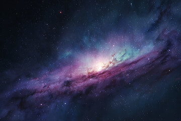 Fototapeta premium Vibrant Galaxy with Stars and Nebula in Deep Space