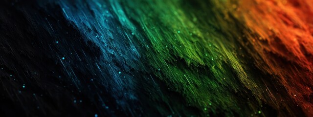 Colorful abstract texture with vivid hues reflecting light and depth in a dynamic pattern