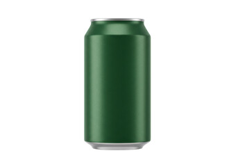 Isolated aluminum beverage can on neutral backdrop, perfect for showcasing product mockups