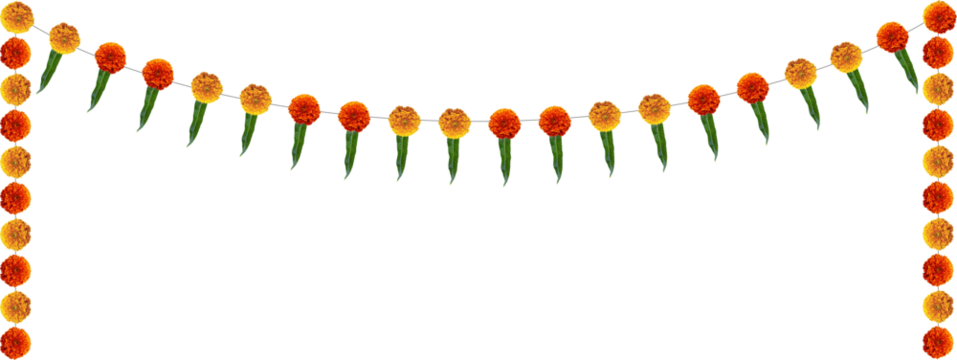 Marigold toran gate festive design element 