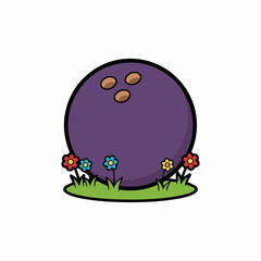 Flat vector ball in child book style, playful and colorful design. Ideal for kids’ stories, learning materials, preschool education, nursery decor, cartoon projects, and creative digital art