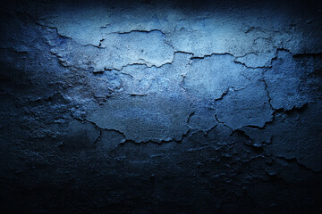Dark blue cracked wall texture background grunge design