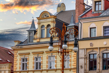Fototapeta premium Liberec, Tschechien/CZ (Reichenbach), Historische Altstadt, Altstadtszene