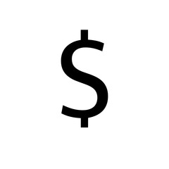 Naklejka premium dollar sign on white background